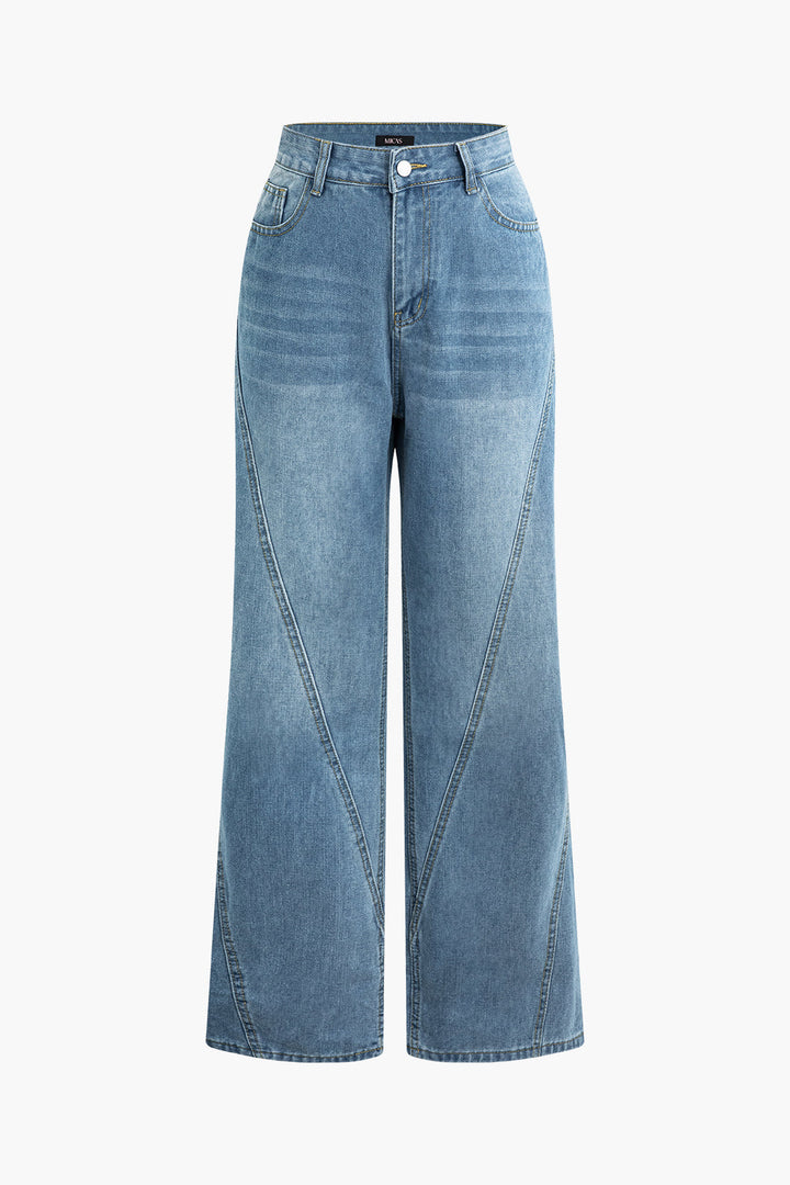 Cerlina – Faded Straight Jeans