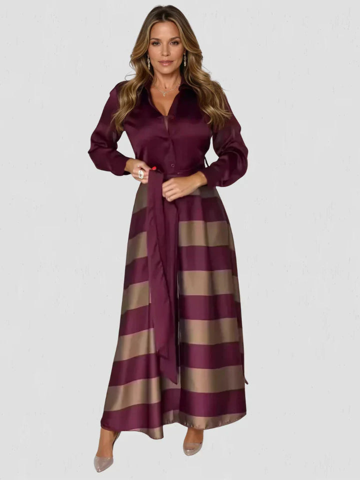CELESTINE - Sophisticated Striped Dress