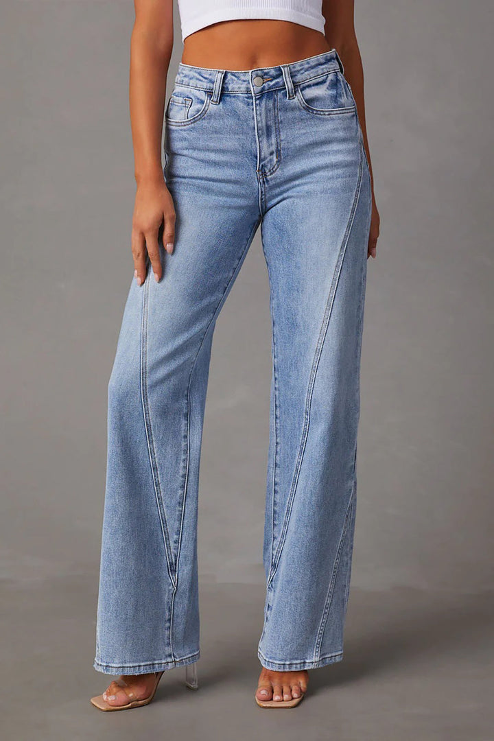 Cerlina – Faded Straight Jeans