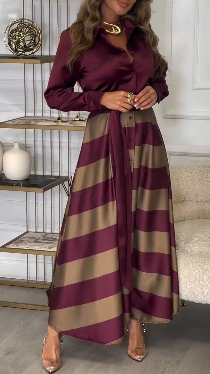 CELESTINE - Sophisticated Striped Dress